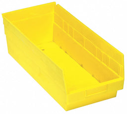 G7033 Shelf Bin Yellow Polypropylene 8 in