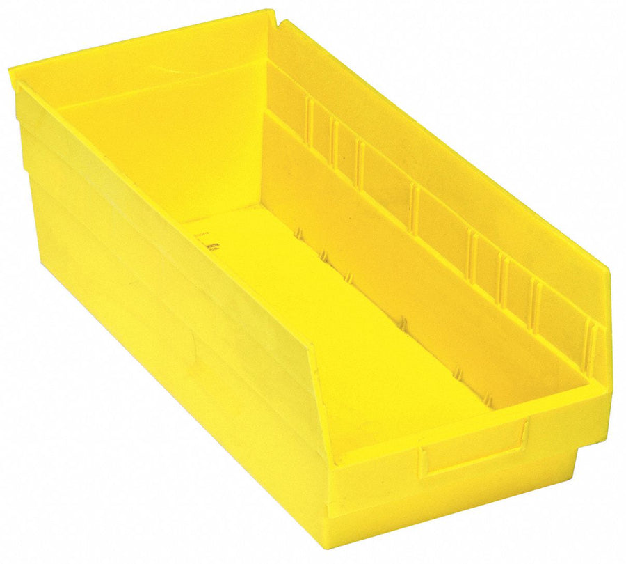 G7033 Shelf Bin Yellow Polypropylene 8 in