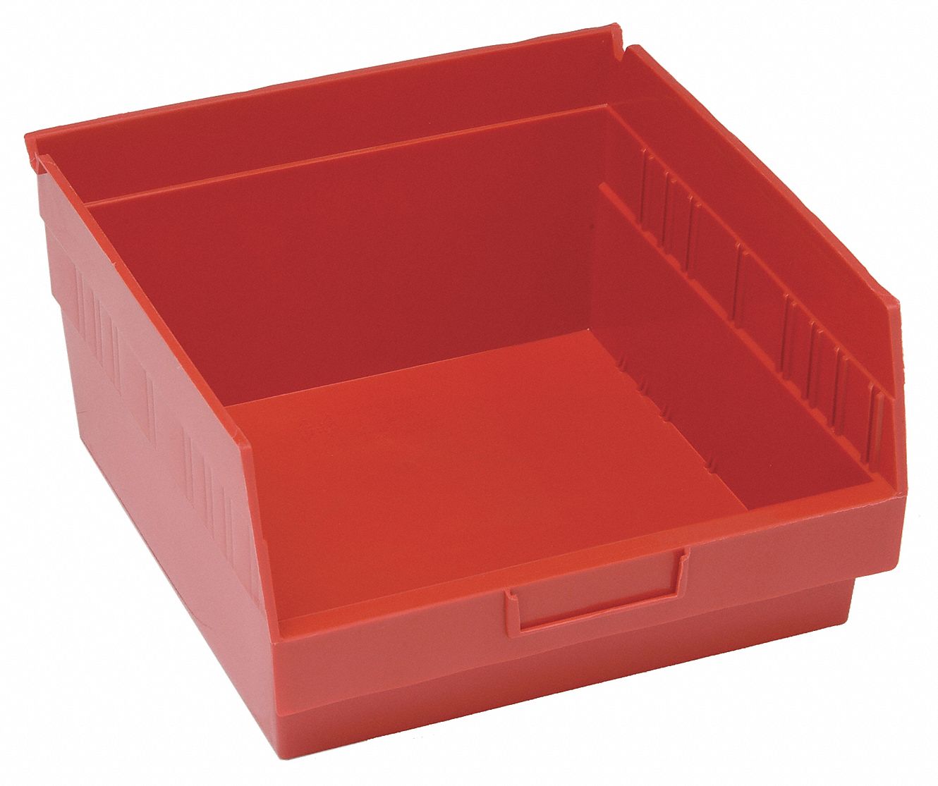 G7034 Shelf Bin Red Polypropylene 8 in