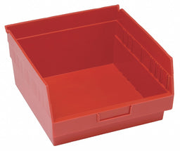 G7034 Shelf Bin Red Polypropylene 8 in
