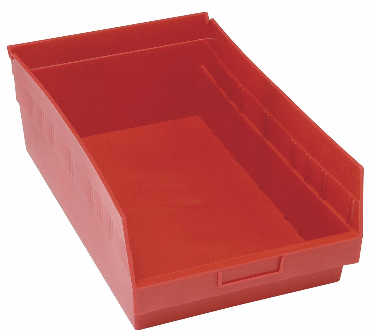 G7035 Shelf Bin Red Polypropylene 8 in
