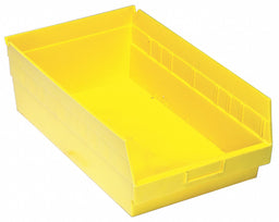 G7035 Shelf Bin Yellow Polypropylene 8 in