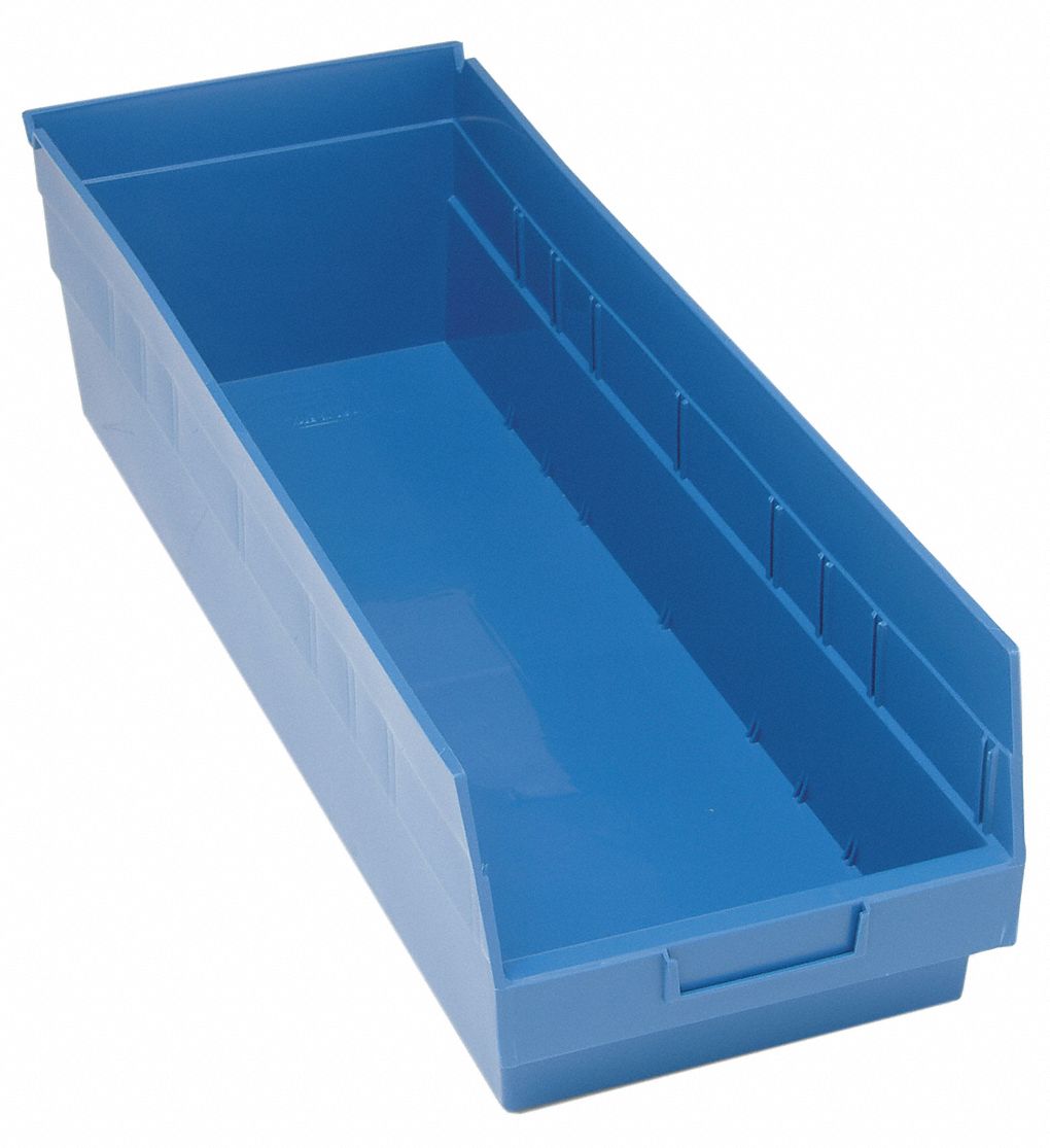 G7036 Shelf Bin Blue Polypropylene 8 in
