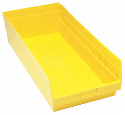 G7037 Shelf Bin Yellow Polypropylene 8 in