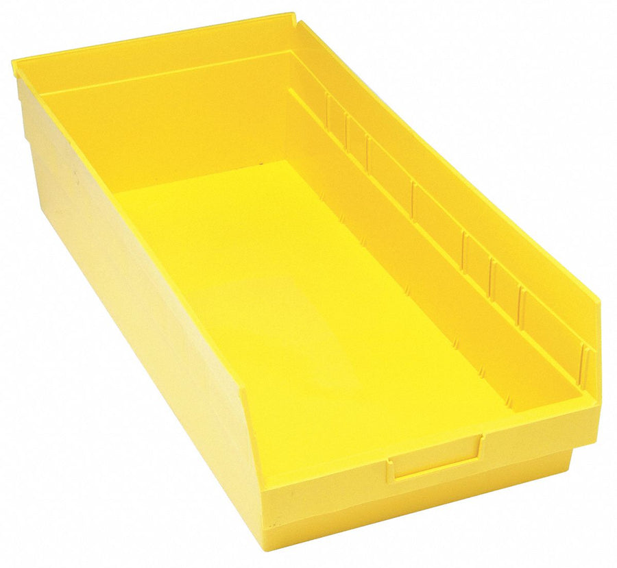 G7037 Shelf Bin Yellow Polypropylene 8 in