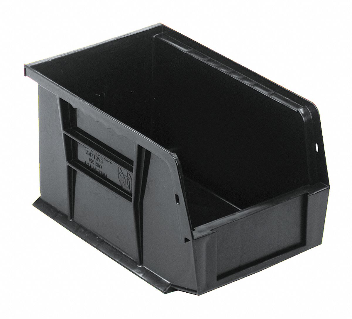 G7039 Hang and Stack Bin Black PP 5 in