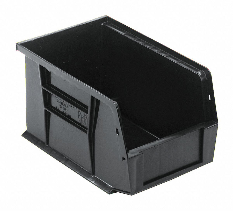 G7039 Hang and Stack Bin Black PP 5 in