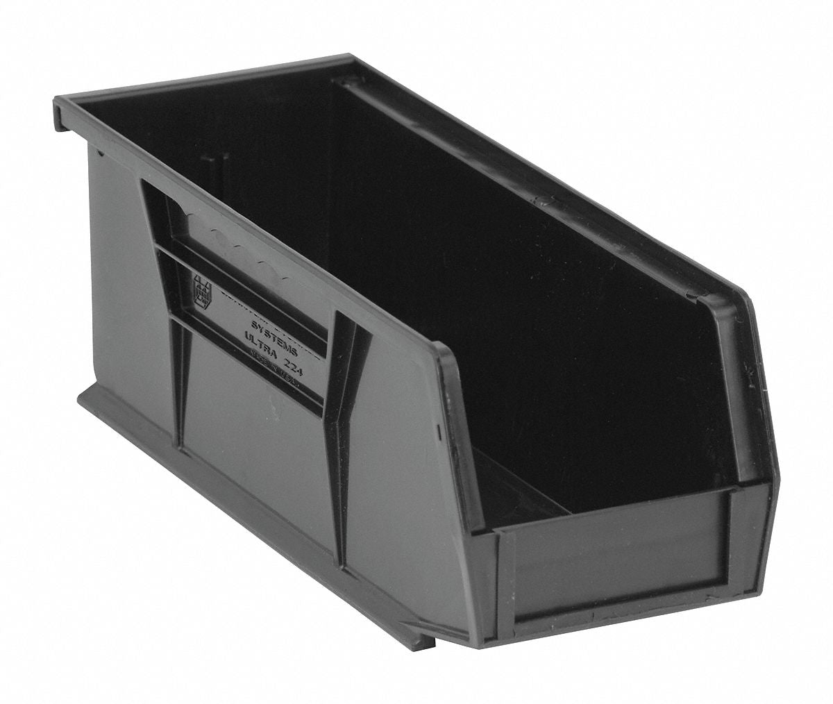 E1526 Hang and Stack Bin Black PP 4 in
