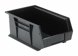 G7040 Hang and Stack Bin Black PP 6 in