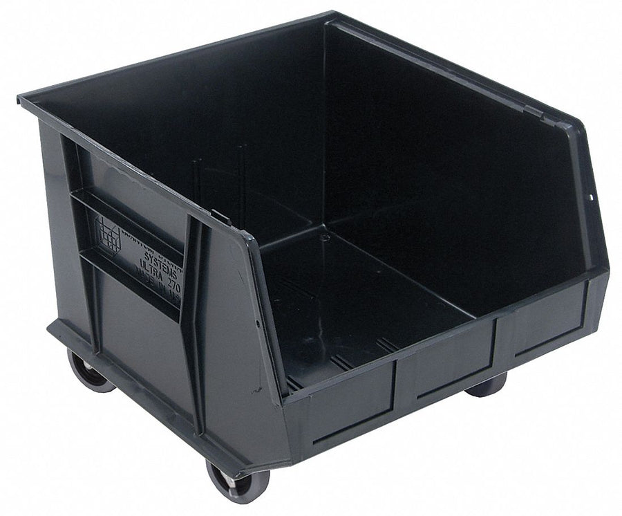G7042 Mobile Bin Black Polypropylene 11 in