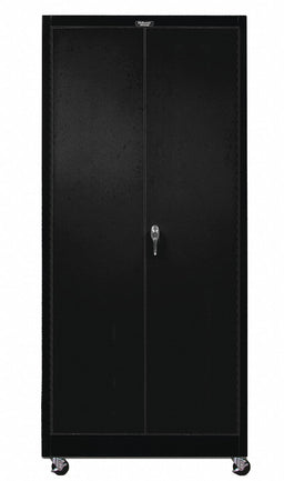 K4841 Storage Cabinet 78 x48 x24 Black 4Shlv