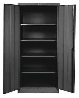 Storage Cabinet 78 x48 x18 Black 4Shlv