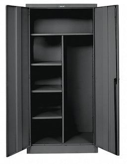 K4196 Storage Cabinet 78 x48 x24 Black 4Shlv