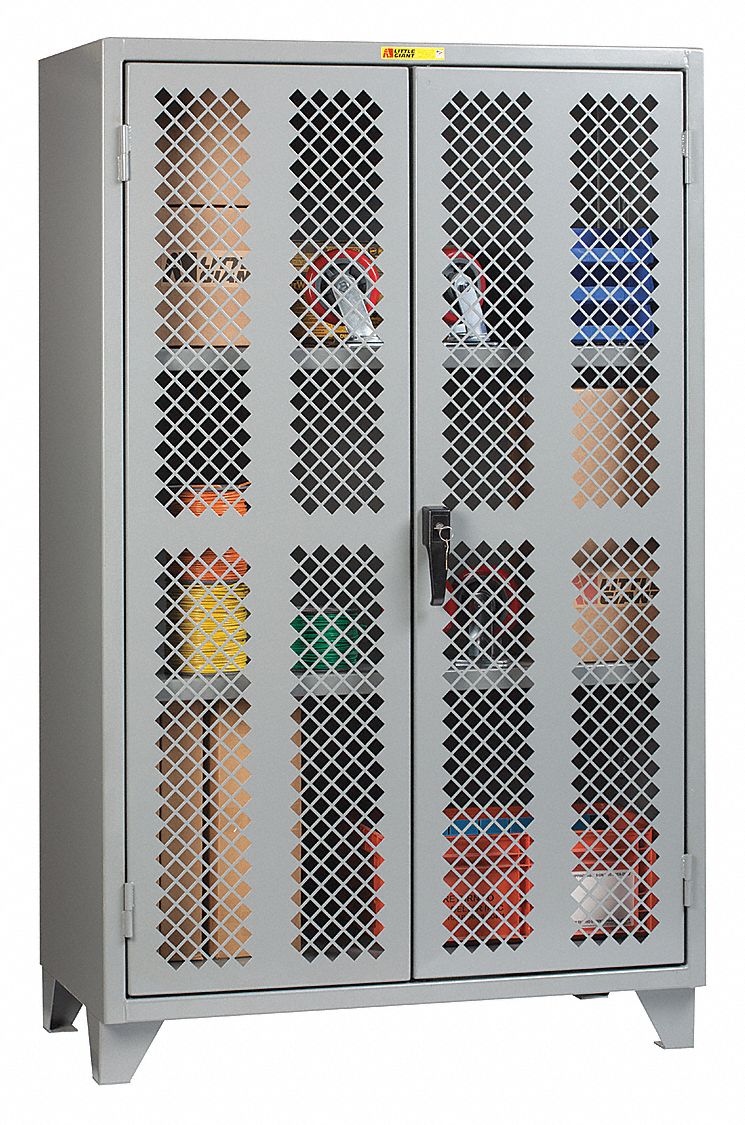Storage Cabinet 78 x30 x48 Gray 2Shlv