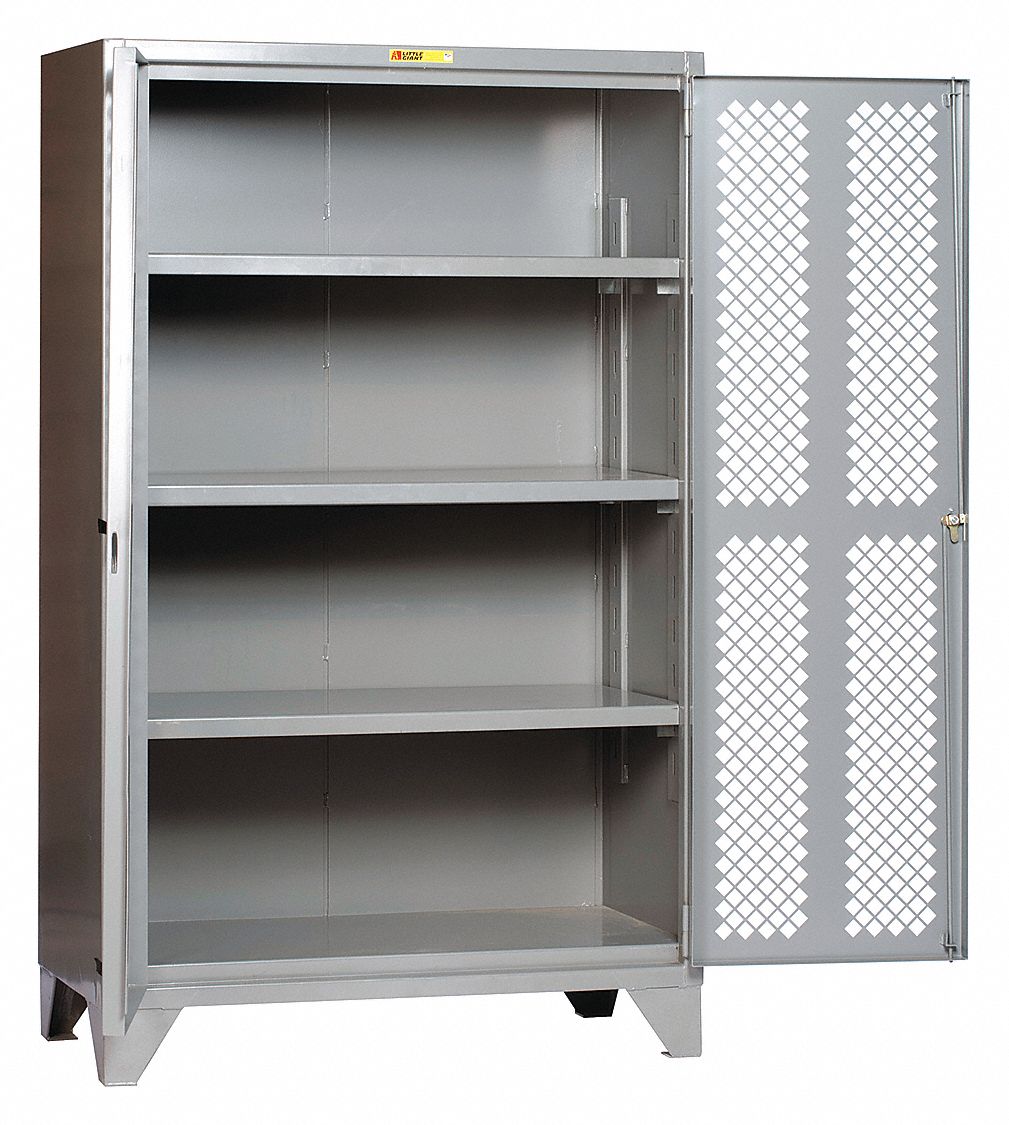 Storage Cabinet 78 x24 x60 Gray 3Shlv