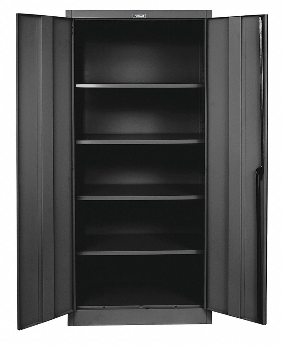 Storage Cabinet 72 x48 x24 Black 4Shlv