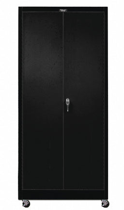 H2207 Storage Cabinet 72 x48 x24 Black 4Shlv