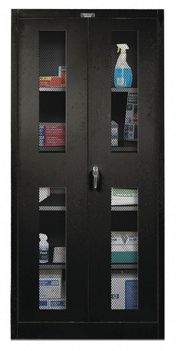 G6762 Storage Cabinet 72 x36 x24 Black 4Shlv