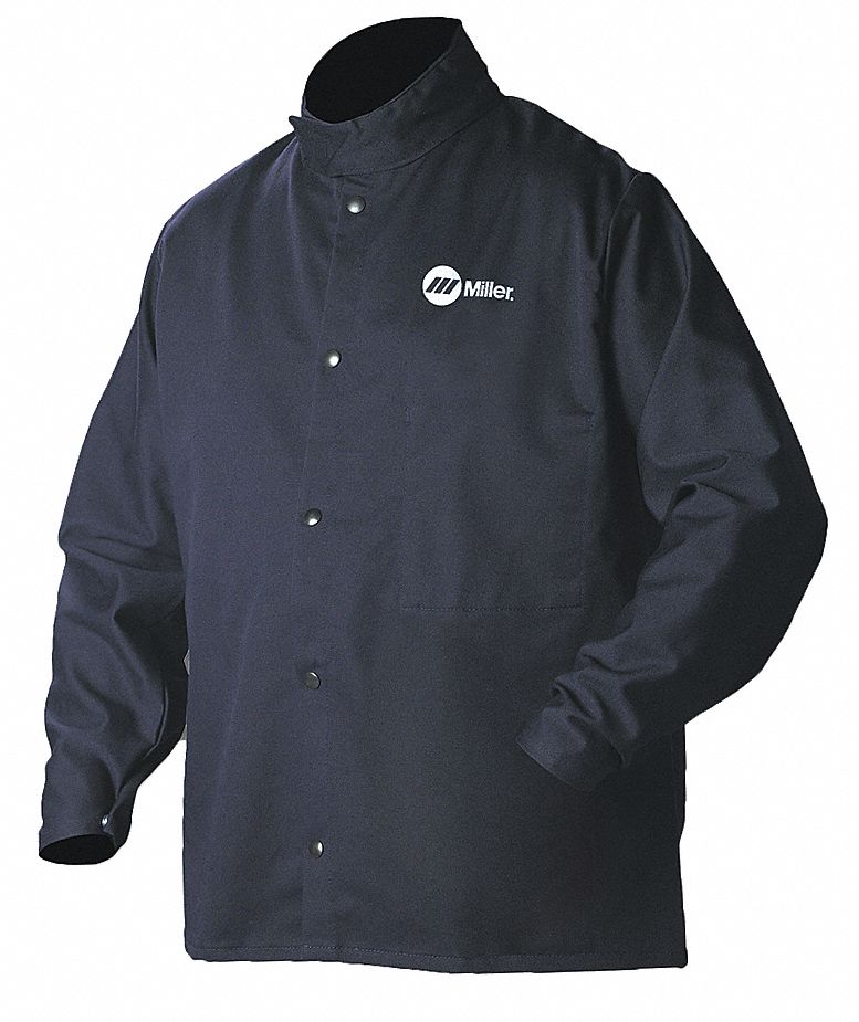 Welding Jacket Navy Cotton/Nylon 4XL