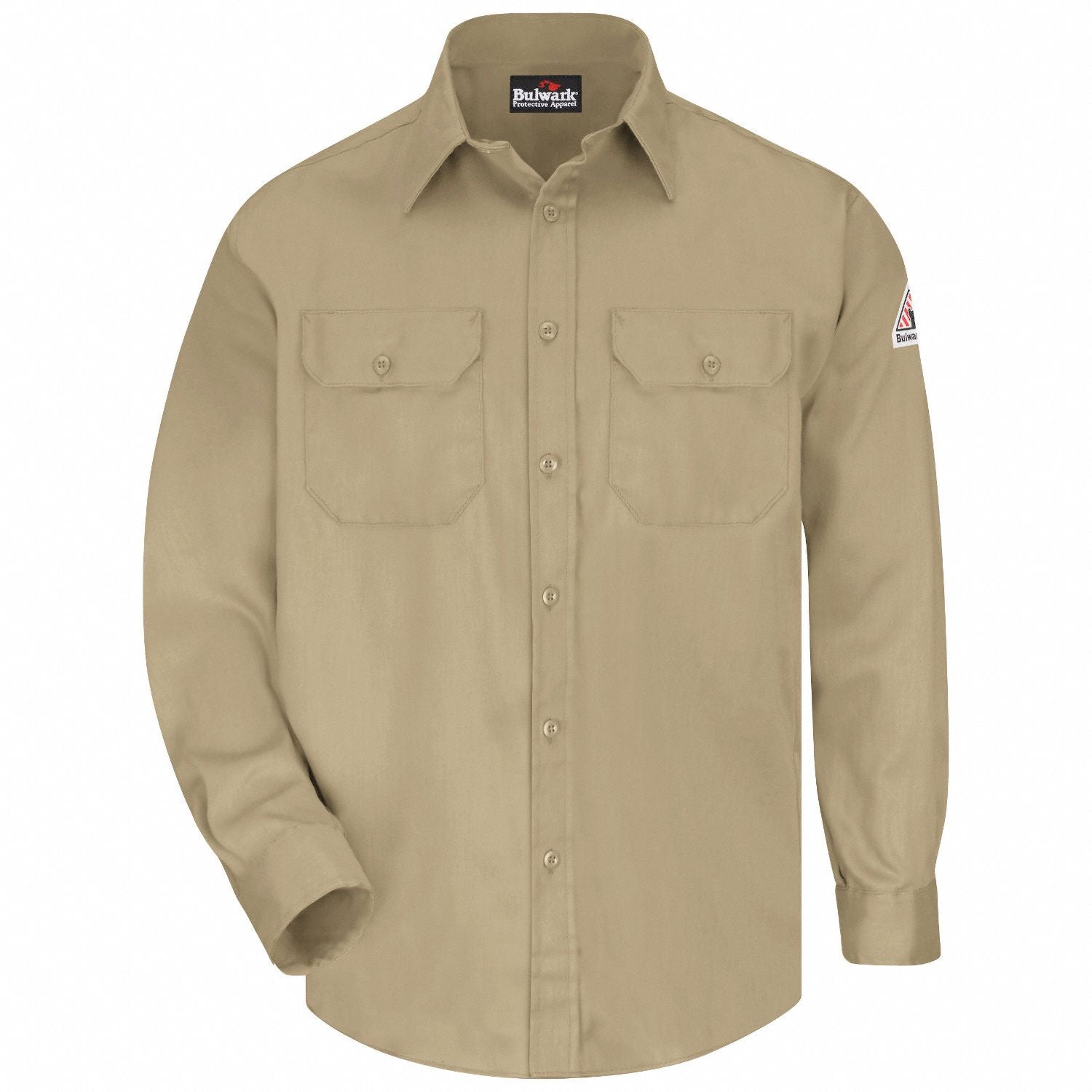 G7302 FR Long Sleeve Shirt Button Khaki L