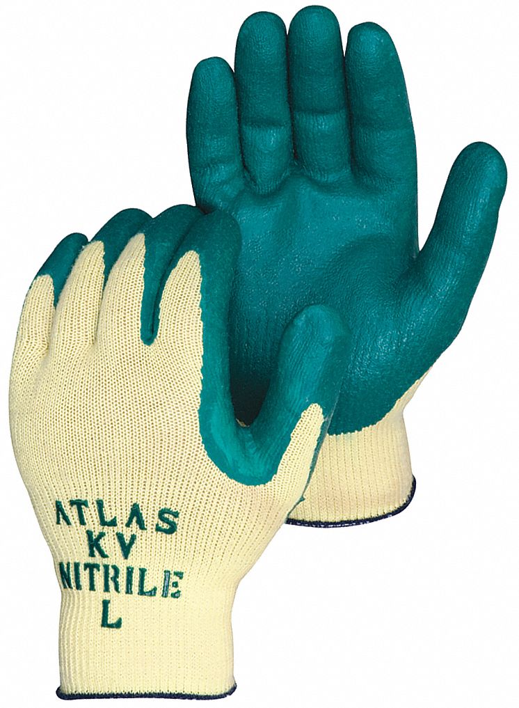K2541 Coated Gloves Green/Yellow M PR
