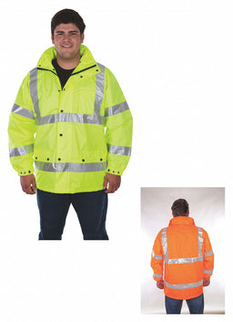 Rain Jacket Class 3 Type R Ylw/Grn 2XL