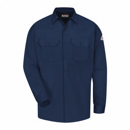 FR Long Sleeve Shirt Button Navy LT