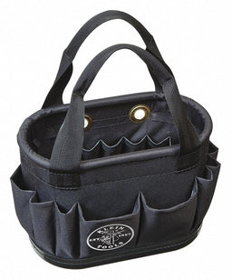 Bucket Bag Polyester Straight Wall Black