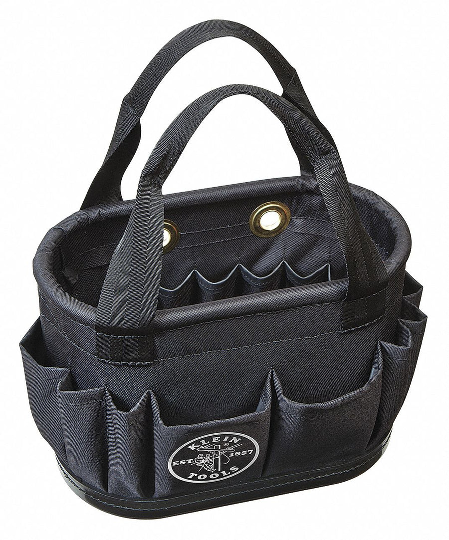 Bucket Bag Polyester Straight Wall Black