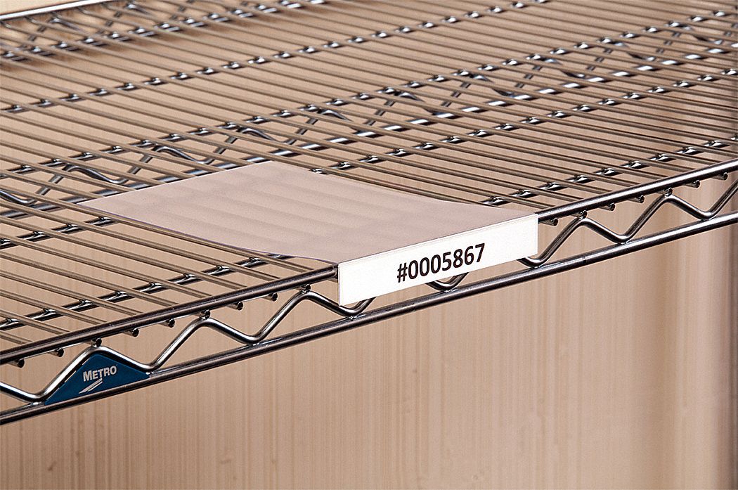 Label Holder Shelf 3/4 x5 x8 Clear PK10