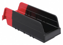 H8694 Shelf Bin Black/Red Indstr Grd Poly 4 in