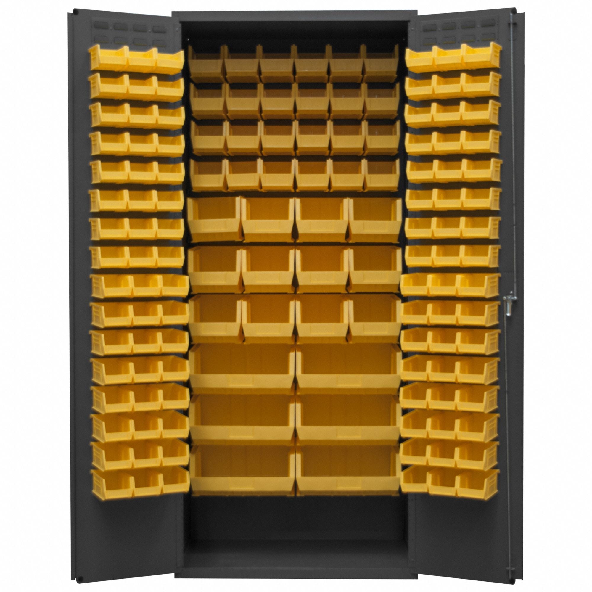 K4895 Bin Cabinet 84 x36 x24 Gray 138YlwBns