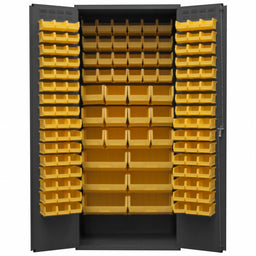 K4895 Bin Cabinet 84 x36 x24 Gray 138YlwBns