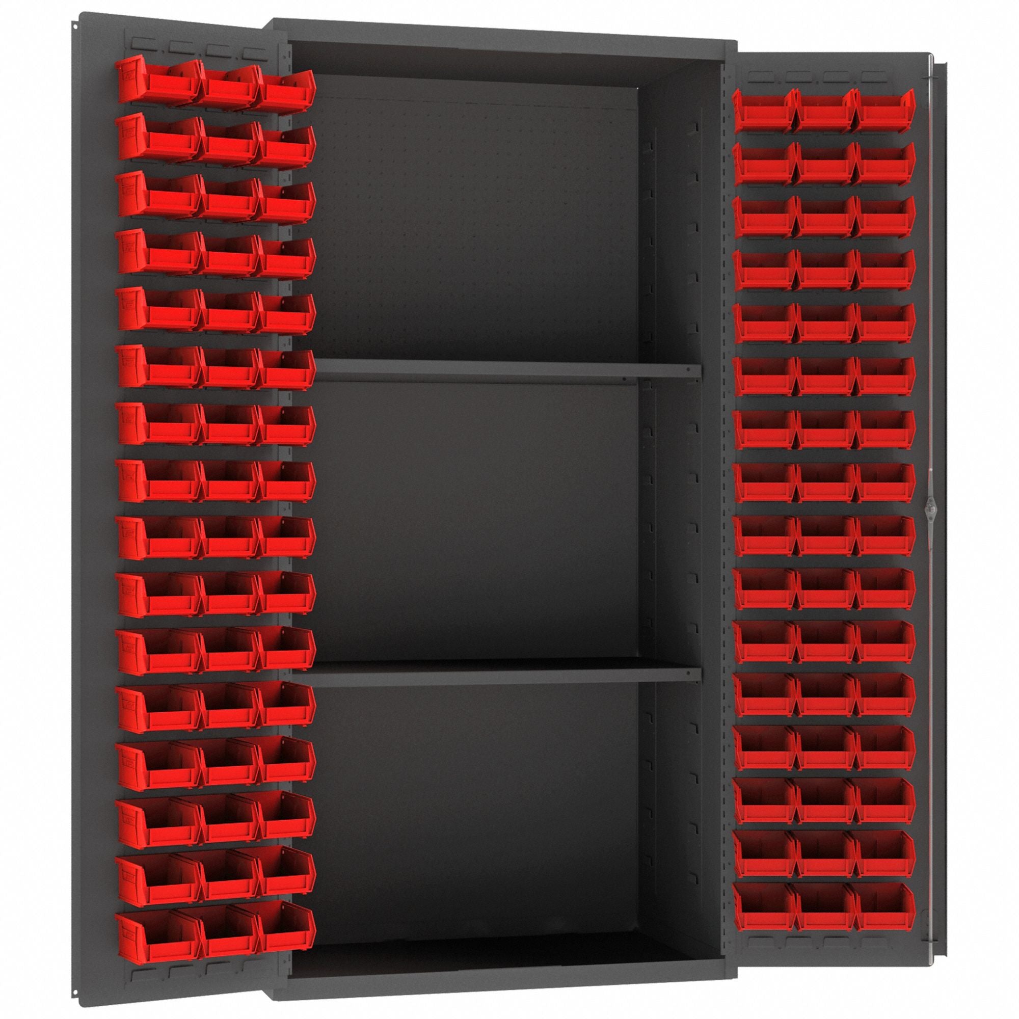 K4941 Peg Bin Cab Gray 72 x36 x24 96RedBns