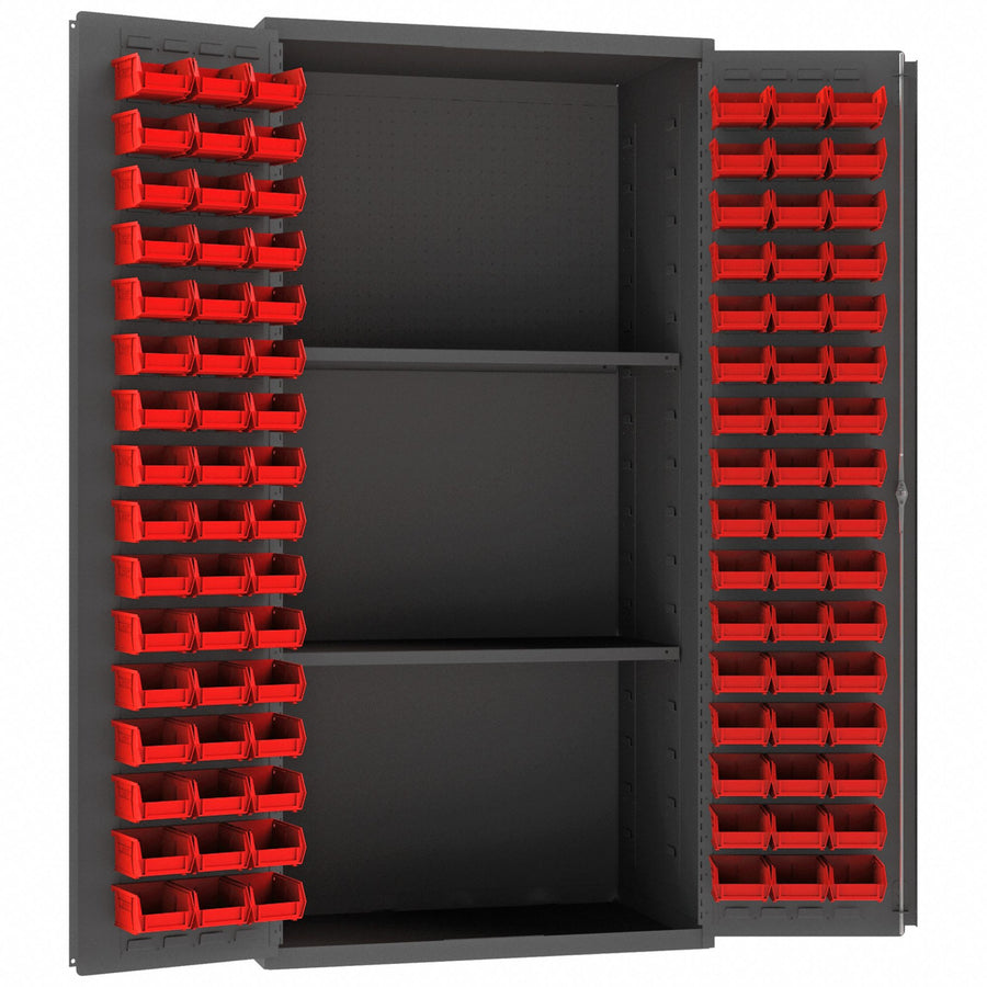 K4941 Peg Bin Cab Gray 72 x36 x24 96RedBns