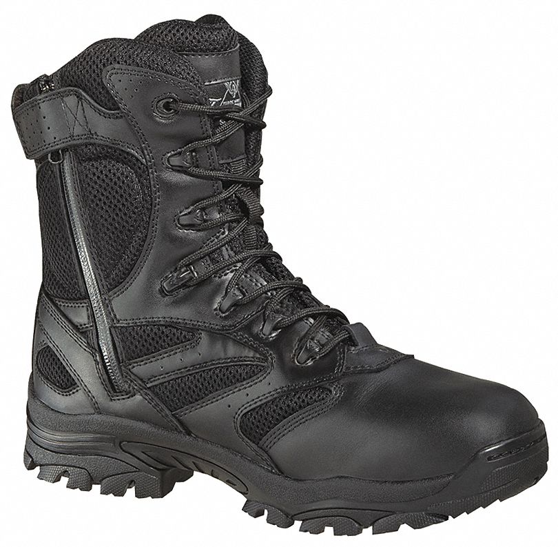 Boots 10-1/2XW Black Side Zipper PR