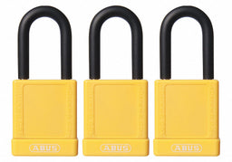 Lockout Padlock KA Yellow 1-3/4 H PK3