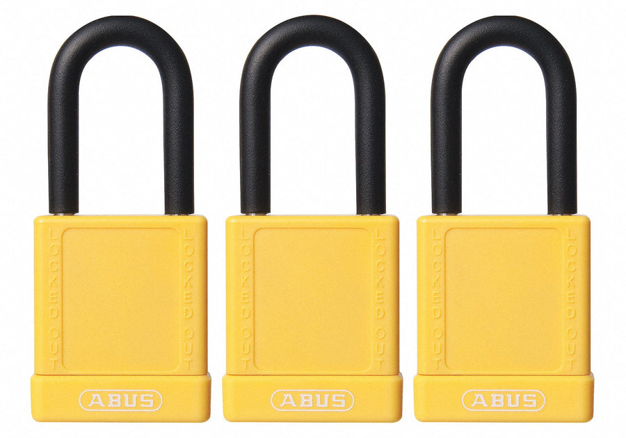 Lockout Padlock KA Yellow 1-3/4 H PK3