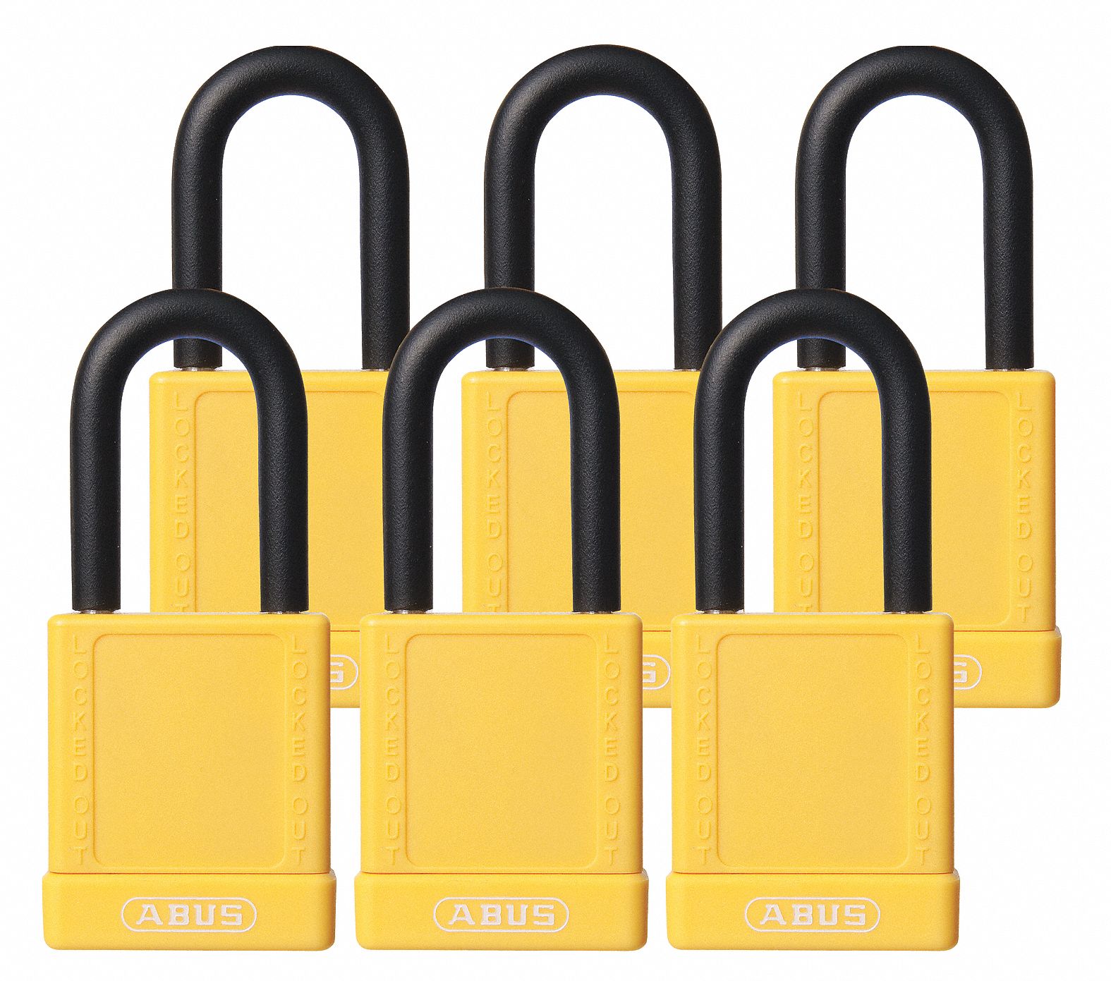 Lockout Padlock KA Yellow 1-3/4 H PK6