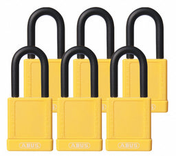 Lockout Padlock KA Yellow 1-3/4 H PK6