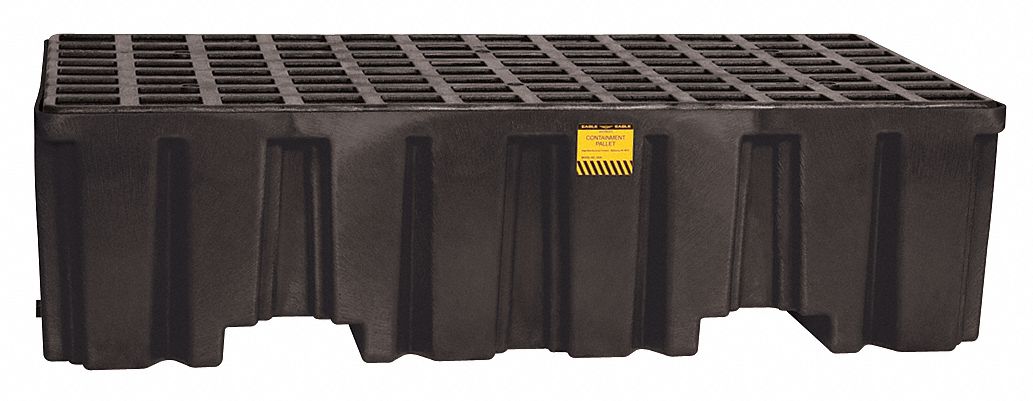 Spill Pallet w/Drain 66 gal 2 Drum