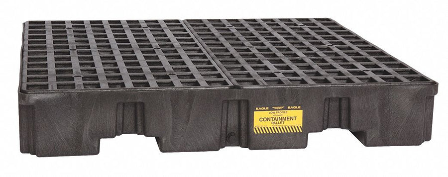 Spill Pallet w/Drain 66 gal 4 Drum