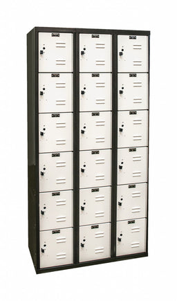 Lckr 6x3Lckr LGry/Blk 72 x36 x18 UnAssm