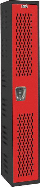 Lckr 1x1Lckr Red/Blk 72 x12 x18 Assm