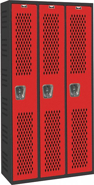 Lckr 1x3Lckr Red/Blk 72 x36 x18 Assm