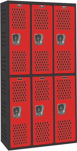 Lckr 2x3Lckr Red/Blk 72 x36 x18 Assm