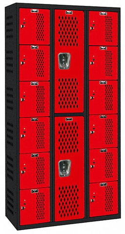 Lckr 2x3Lckr Red/Blk 72 x36 x18 Assm