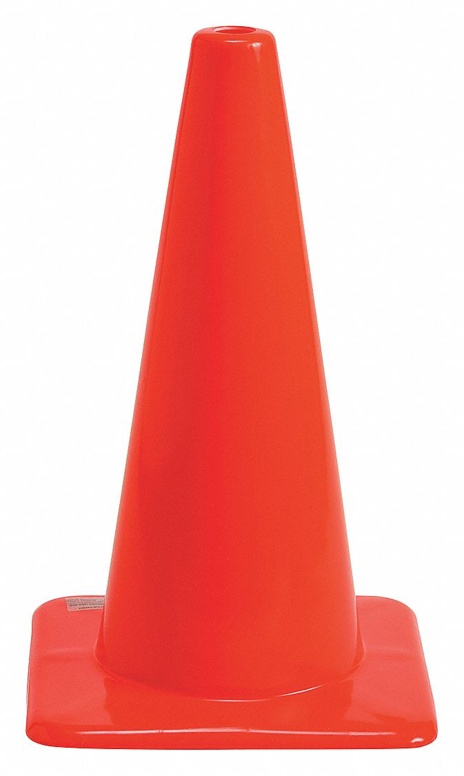 Traffic Cone Vinyl 8in. Dia Orange