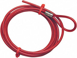 Cable Spool 6ftL Red Plstic Coated Steel