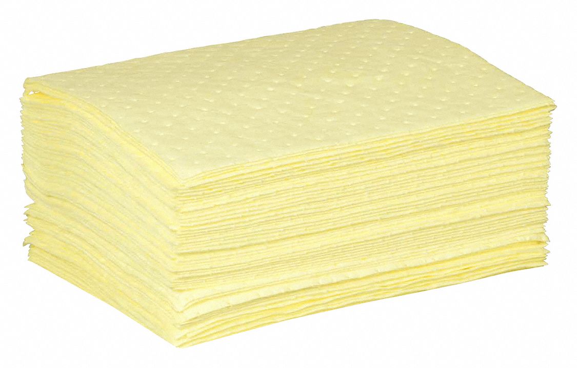 Absorbent Pad Chem/Hazmat Yellow PK50
